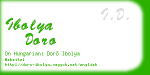 ibolya doro business card